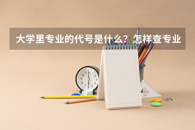 大学里专业的代号是什么?怎样查专业代码?
