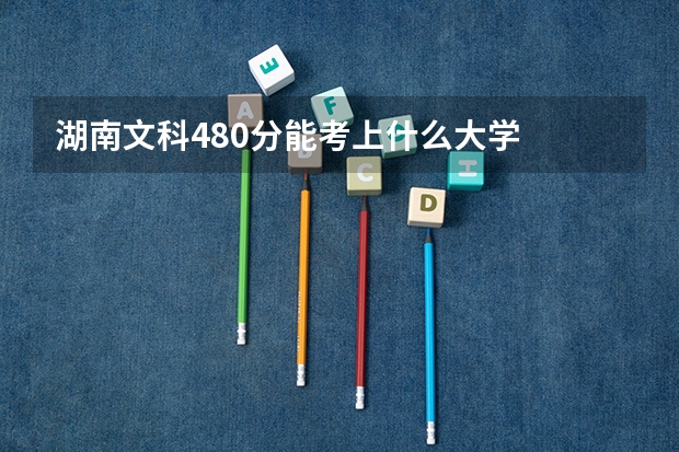湖南文科480分能考上什么大学