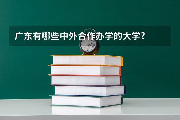广东有哪些中外合作办学的大学?