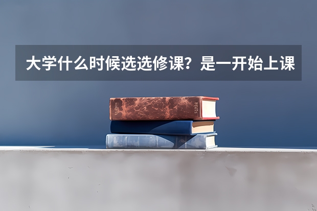 大学什么时候选选修课？是一开始上课就选吗？怎么选，一头雾水