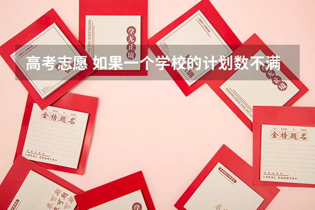 高考志愿 如果一个学校的计划数不满 但是你的投档分不够 你会被那个学校录取吗