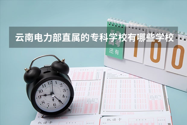 云南电力部直属的专科学校有哪些学校？