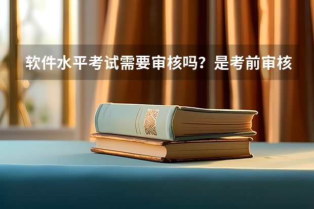 软件水平考试需要审核吗?是考前审核还是考后审?