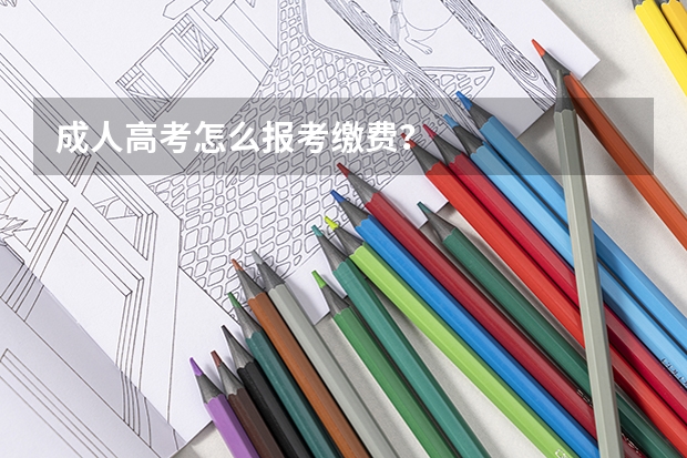 成人高考怎么报考缴费?