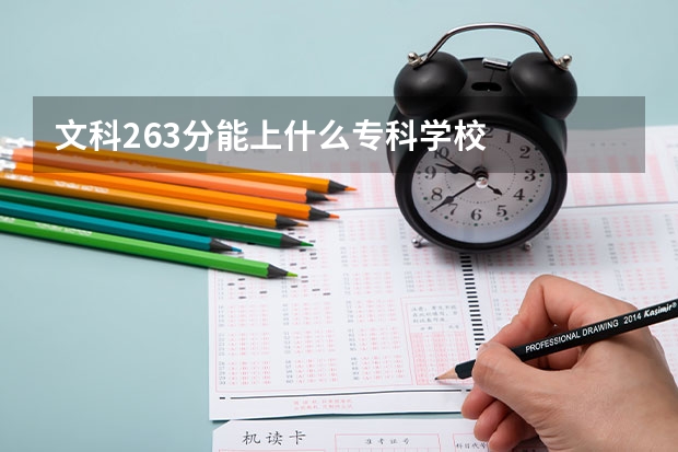 文科263分能上什么专科学校
