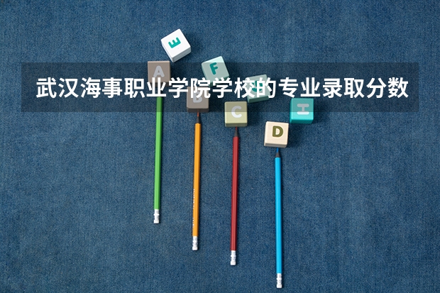 武汉海事职业学院学校的专业录取分数高吗