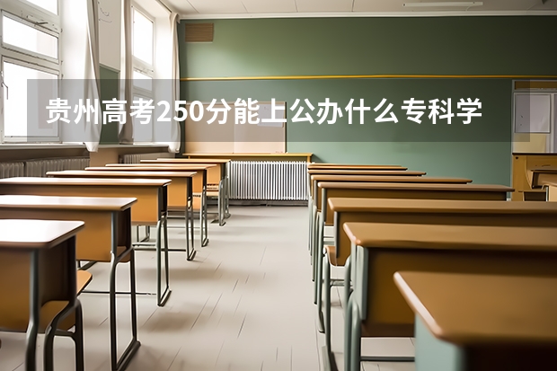 贵州高考250分能上公办什么专科学校