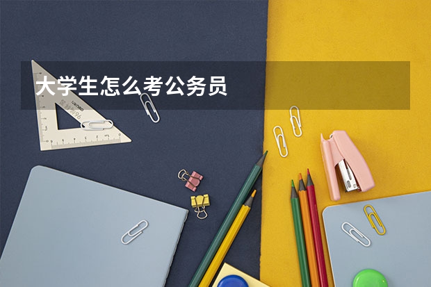 大学生怎么考公务员