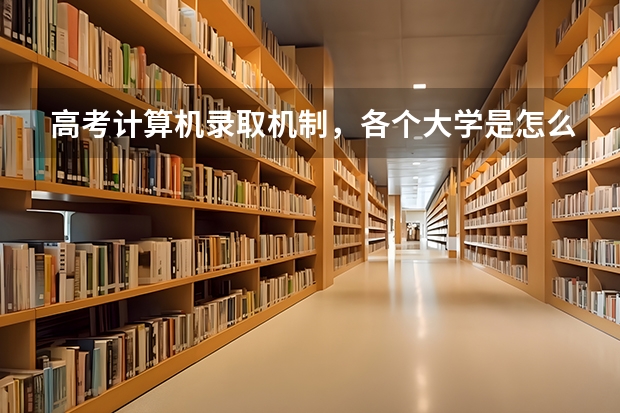 高考计算机录取机制,各个大学是怎么录取的?