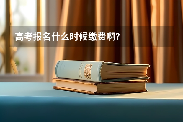 高考报名什么时候缴费啊?