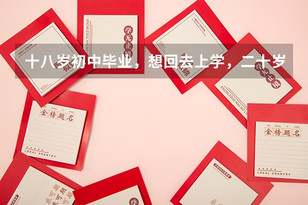 十八岁初中毕业,想回去上学,二十岁之前还可能上大学吗