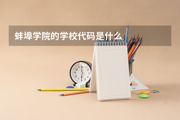 蚌埠学院的学校代码是什么