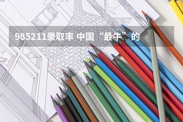 985211录取率 中国“最牛”的大学，可分为几大梯度？