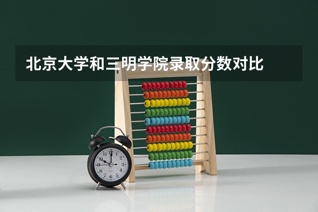 北京大学和三明学院录取分数对比