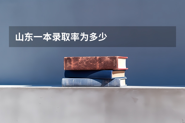 山东一本录取率为多少