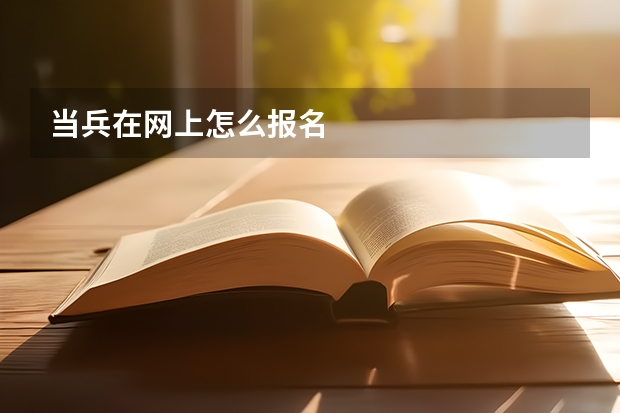 当兵在网上怎么报名