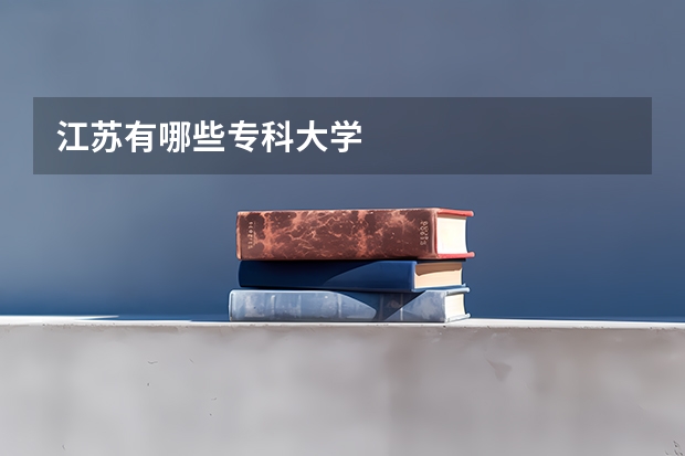 江苏有哪些专科大学