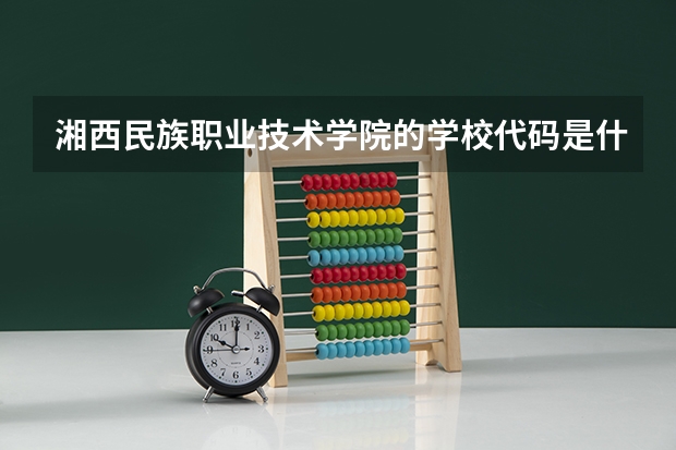 湘西民族职业技术学院的学校代码是什么