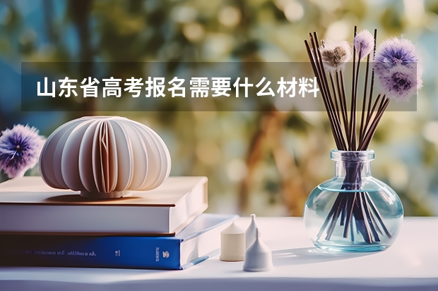 山东省高考报名需要什么材料