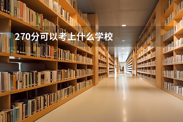 270分可以考上什么学校