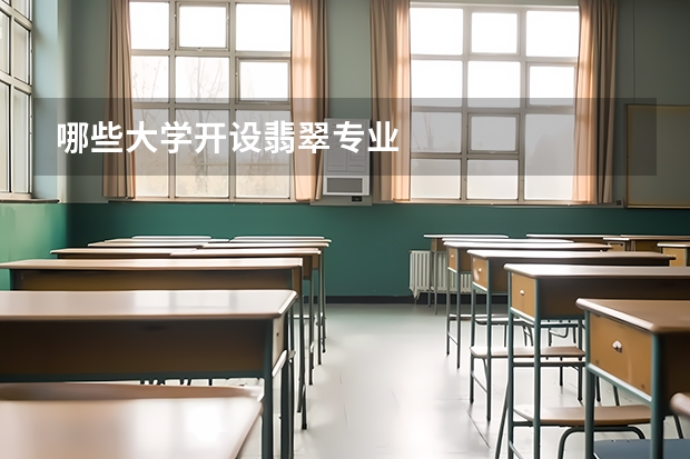 哪些大学开设翡翠专业
