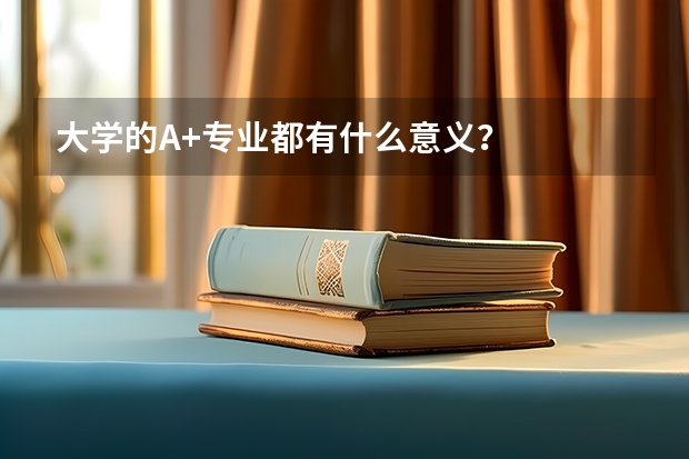 大学的A+专业都有什么意义？