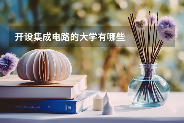 开设集成电路的大学有哪些