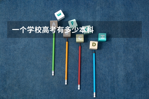 一个学校高考有多少本科